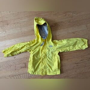 The North Face yellow rain coat with hood windbreaker jacket toddler size 2T